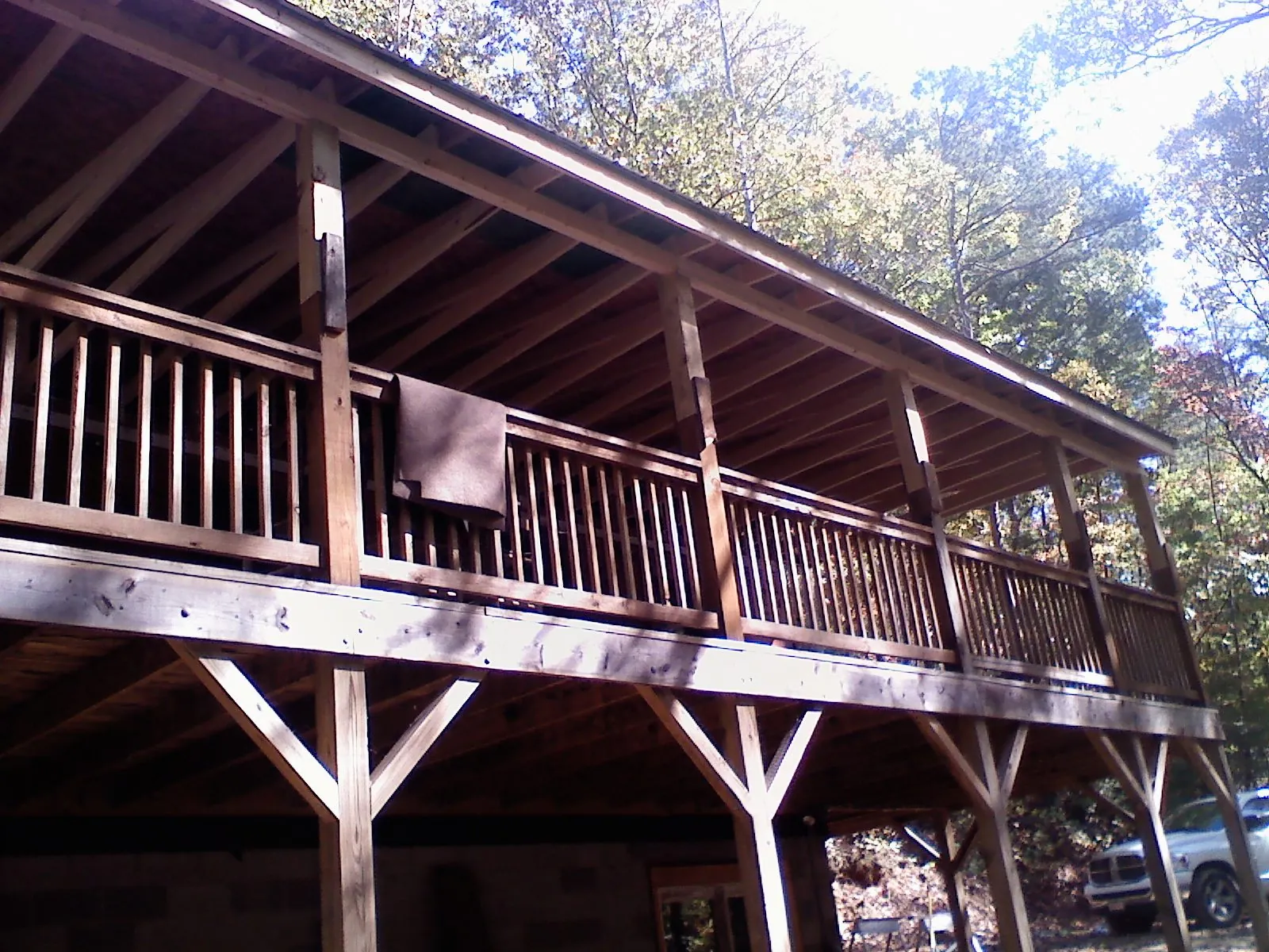 Timber framing under a new elevated porch and deck — Roof Leak Repair in Imnaha by Roofing Brothers